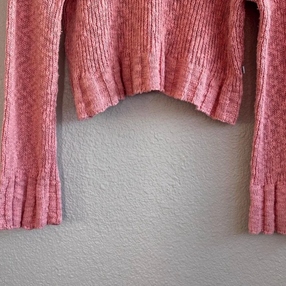 Sisstrevolution Scoop Neck Knit Sweater Dusty Rose Relaxed Fit Size S - Picture 5 of 7